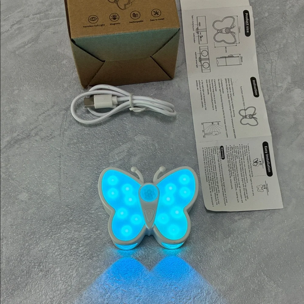 LED White Butterfly Night Light